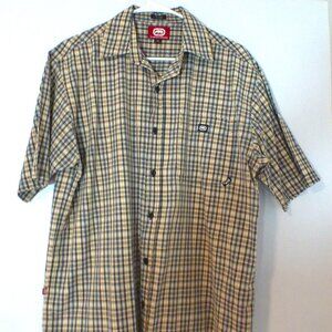 Ecko Unltd Men’s Plaid Short Sleeve Button Up Shirt – Medium